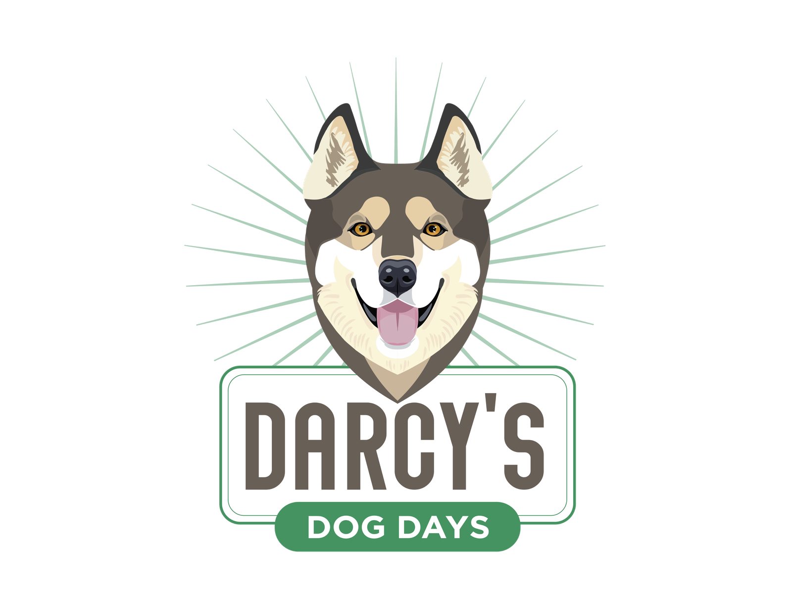 Logo concept: badge with Diego