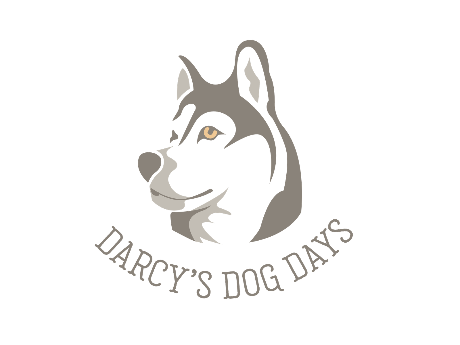 Logo concept: sketch-style husky