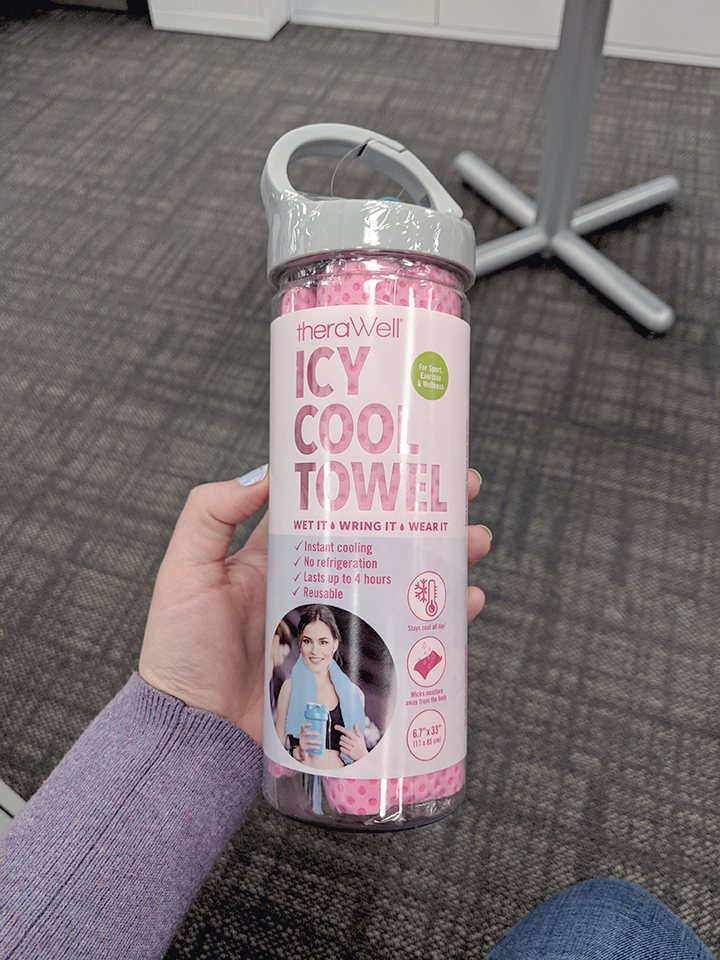 Pink water bottle