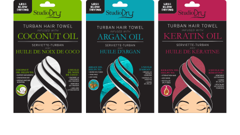 Row of hair product boxes